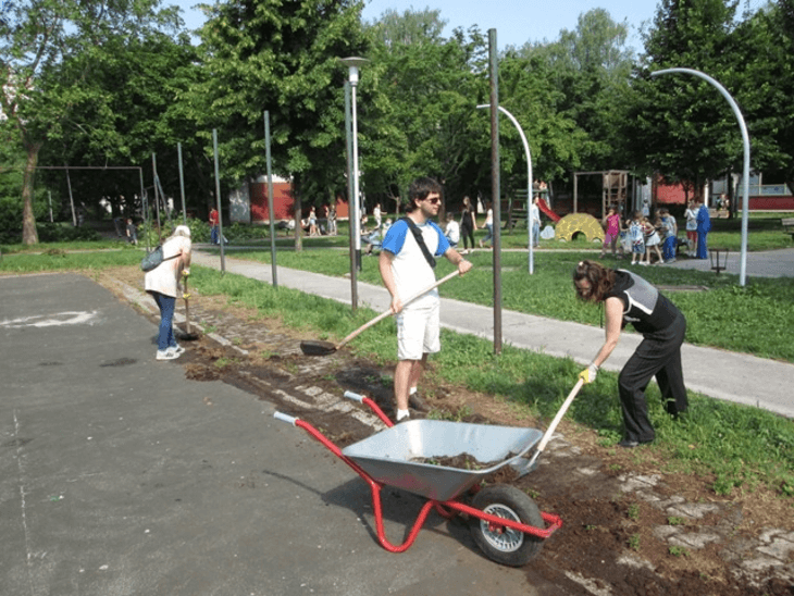Clean up of green spaces