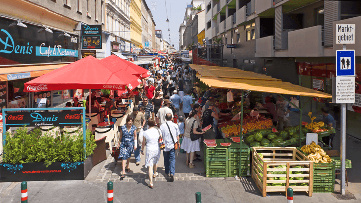 The "Brunnenmarkt" in Vienna