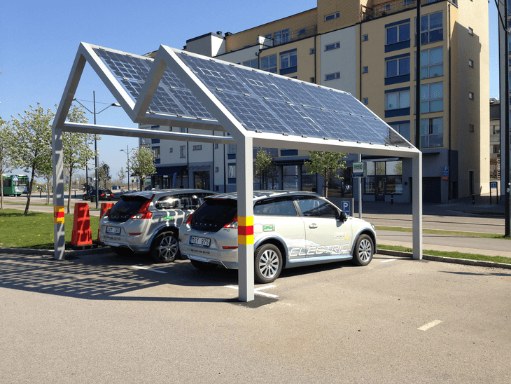 Western harbour (Bo01), photovoltaic parking for electric cars