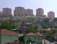 Eserkent Mass Housing Area behind the gecekondus (Derbent area)