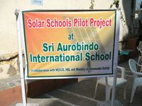Sign indicating Solar School 